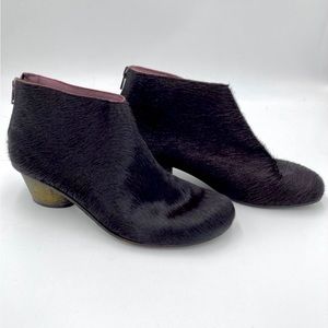 Walk London | Brown mohair booties